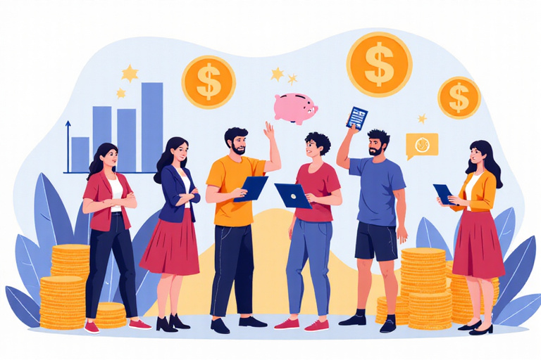 Financial literacy concept illustration