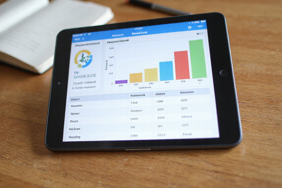 Budget calculator interface on a tablet